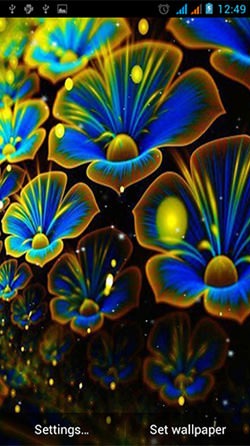 Download Free Android Wallpaper Neon Flowers - 4007 
