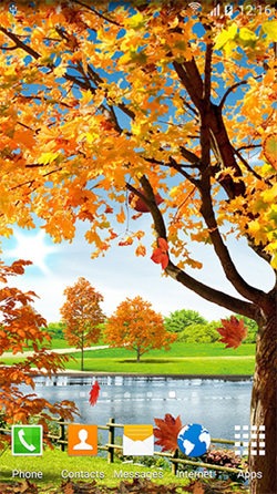 Android Wallpaper Autumn Pond