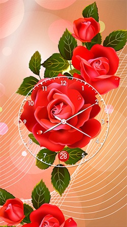 Download Free Android Wallpaper Rose: Analog Clock - 4266 